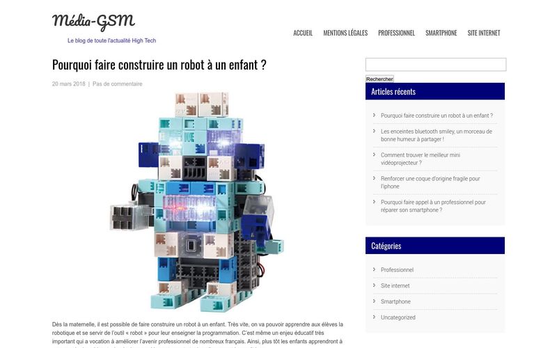 Pourquoi faire construire un robot à un enfant ? – Média-GSM