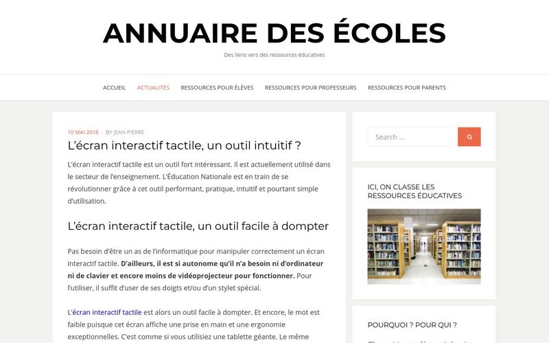 L'écran interactif tactile, un outil intuitif ?
