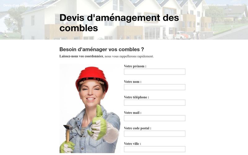Devis d'aménagement des combles