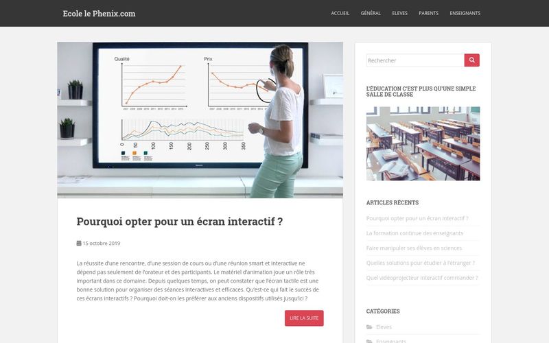 Ecole le Phenix.com - L'éducation renaîtra de ses cendres